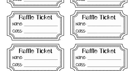 Free Printable Raffle Tickets Pdf
